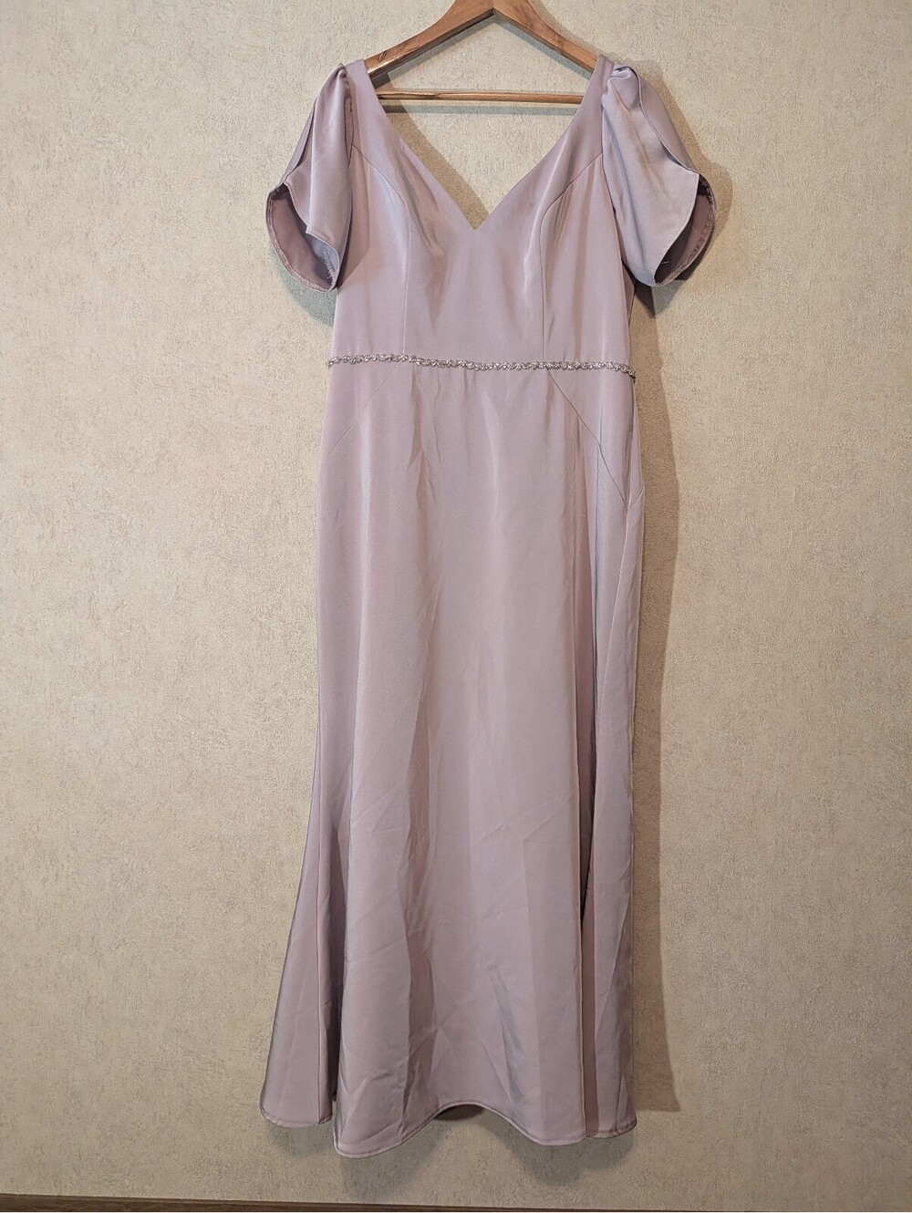 MARSONI by Colors light purple flutter sleeve maxi formal dress sz 12